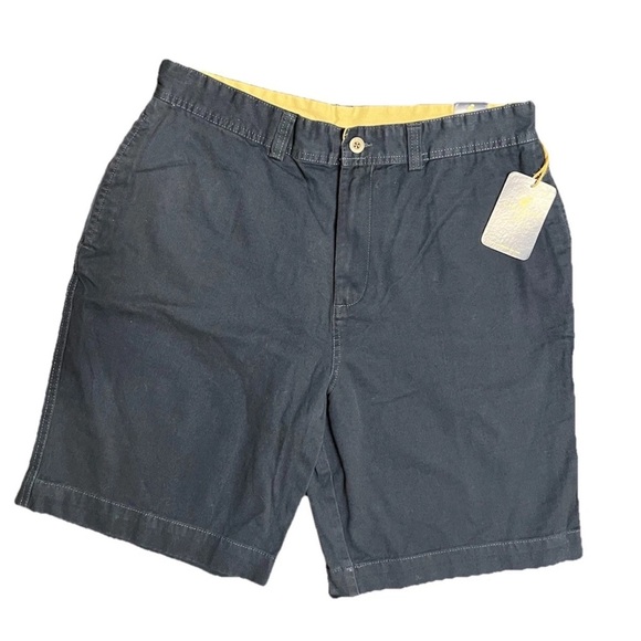 Caribbean Joe Men’s Navy Flat Front Navy Shorts Size 36 New - Picture 1 of 7